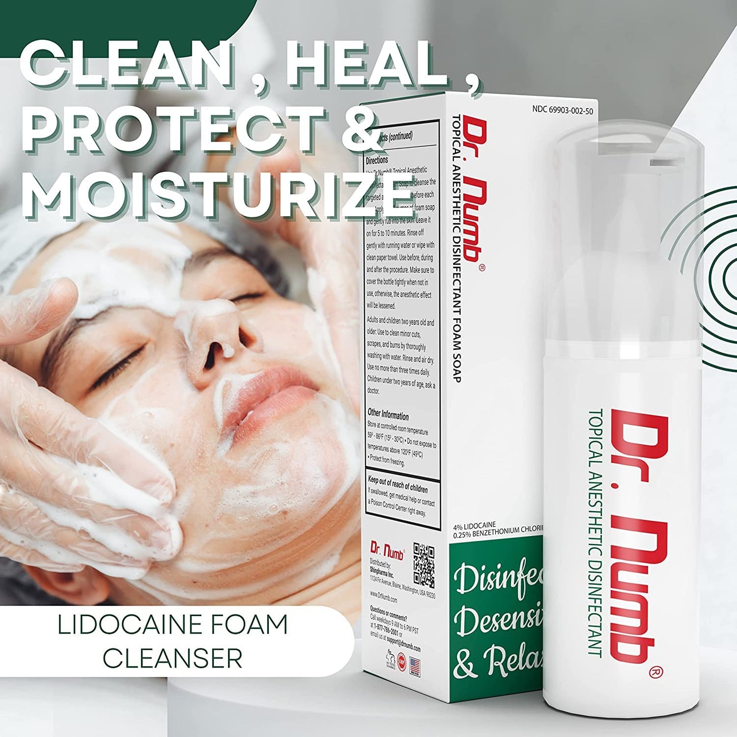 Dr. Numb® Foam Soap 4% - 1.7oz
