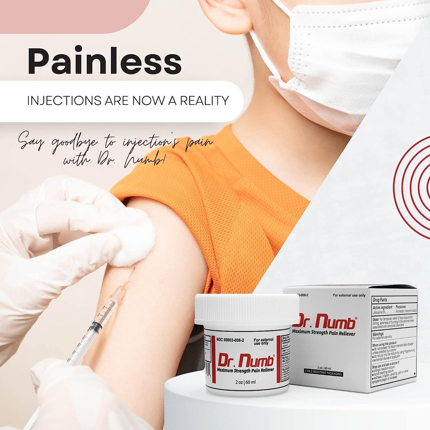 Dr. Numb® 5% Cream - 2oz