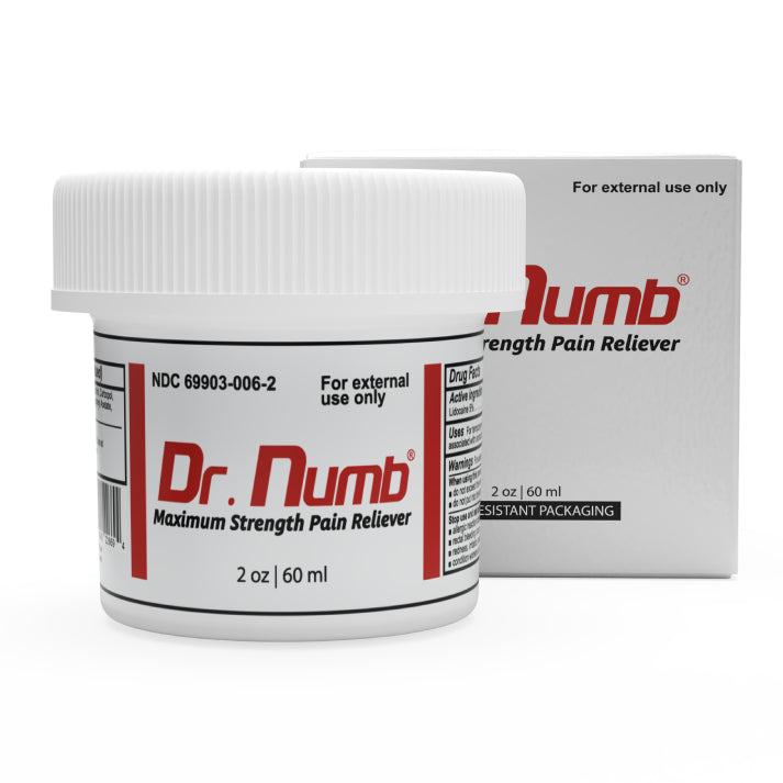 Dr. Numb 5% Topical Numbing Cream - Maximum Strength Relief - 2oz Dr. Numb USA Dr. Numb 5% Topical Numbing Cream - Maximum Strength Relief - 2oz Dr. Numb USA