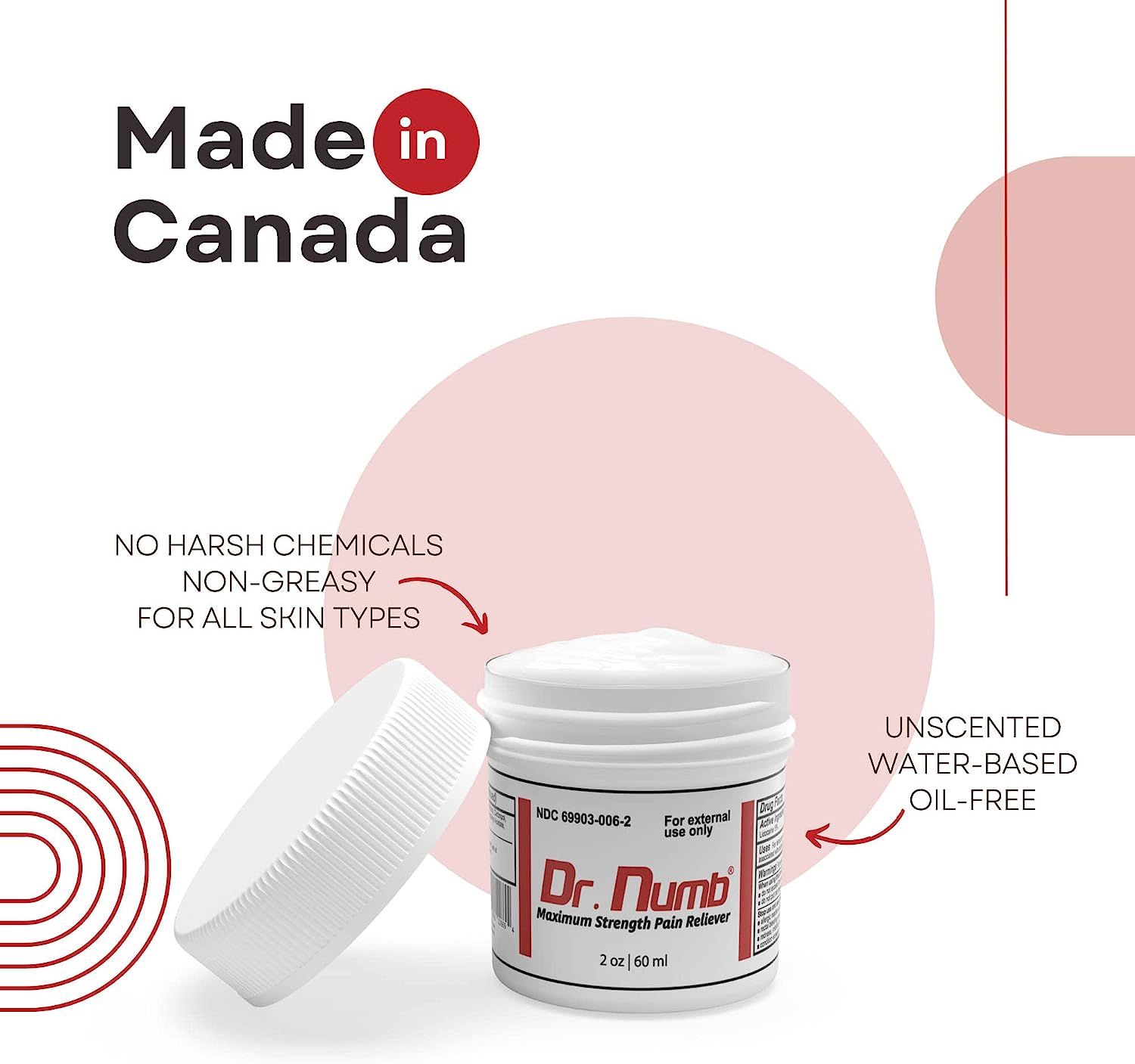 Dr. Numb 5% Topical Numbing Cream - Maximum Strength Relief - 2oz Dr. Numb USA Dr. Numb 5% Topical Numbing Cream - Maximum Strength Relief - 2oz Dr. Numb USA