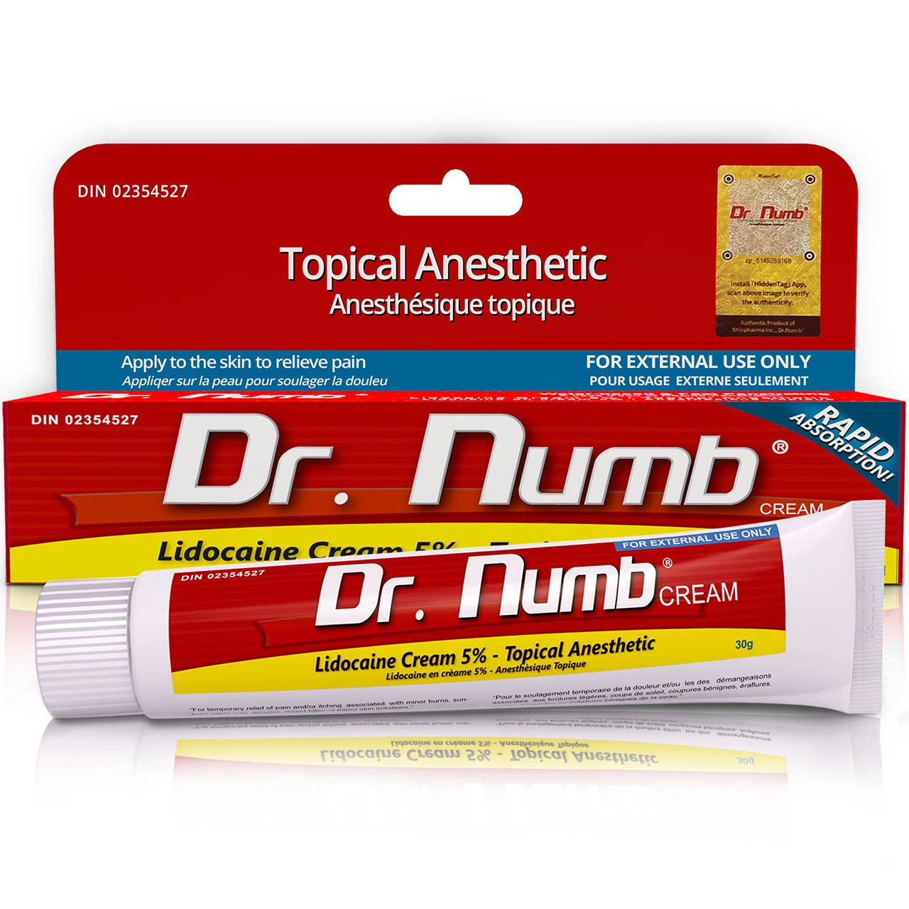 Dr. Numb® 5% Lidocaine Numbing Cream (10g) - Fast Pain Relief